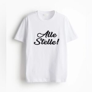 White T-Shirt with Black Text